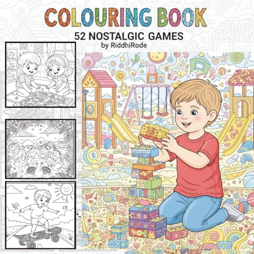Colouring Book: 52 Nostalgic Game