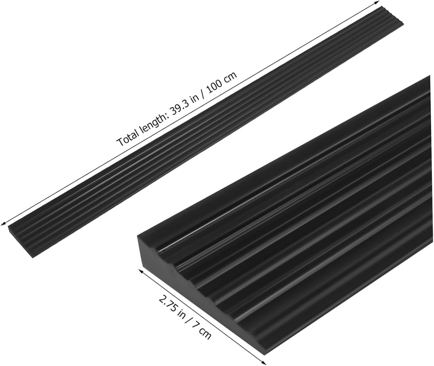 KOMBIUDA Portable PVC Wheelchair Ramp for Driveway Temporary Curb Ramp Non-Slip Surface