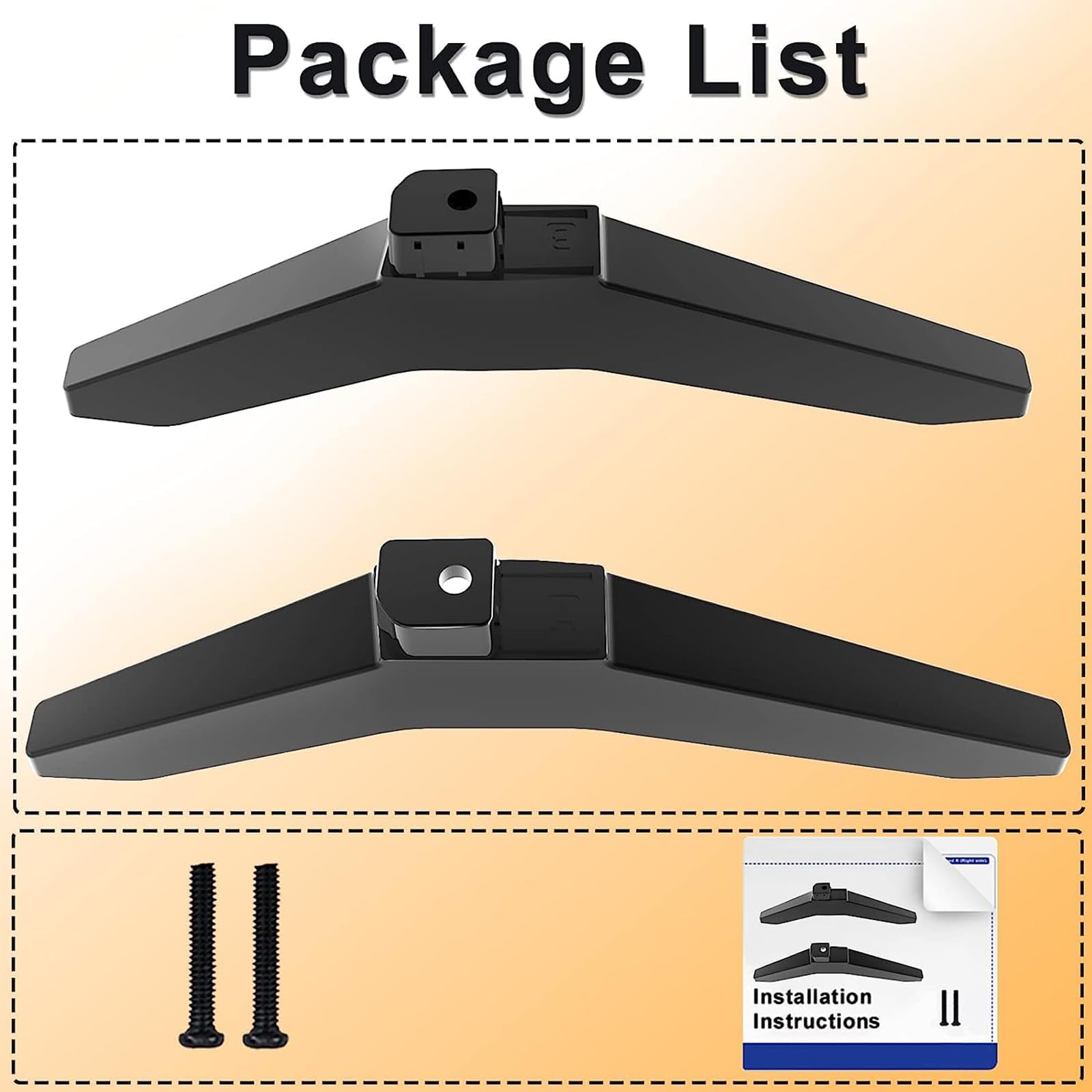 Gambe TV per LG Smart TV, base di ricambio per LG 43 pollici UK Series 43UK6200PUA, 43UK6200PLA, 43UK6090PUA 43UK6500PLA 43UK6500LLA con viti, facili da installare