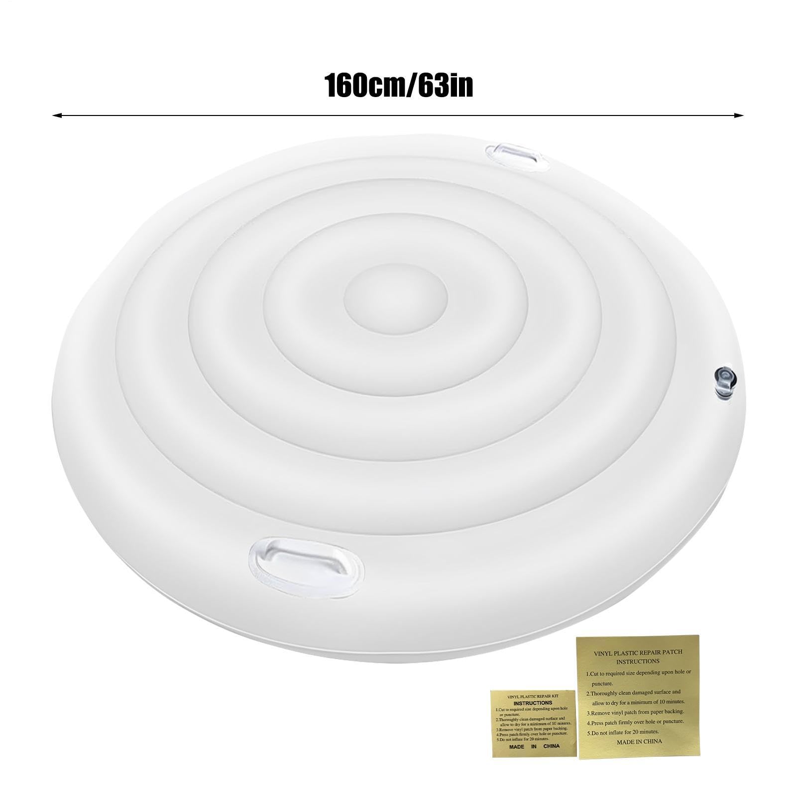 Copertura di Protezione per Spa Gonfiabile - Parti di Ricambio Rotonde isolate | Copertura Spa impermeabile 158 centimetri - Esterno Patio Giardino Posteriore Cortile Piscina Spa Viaggi Inverno