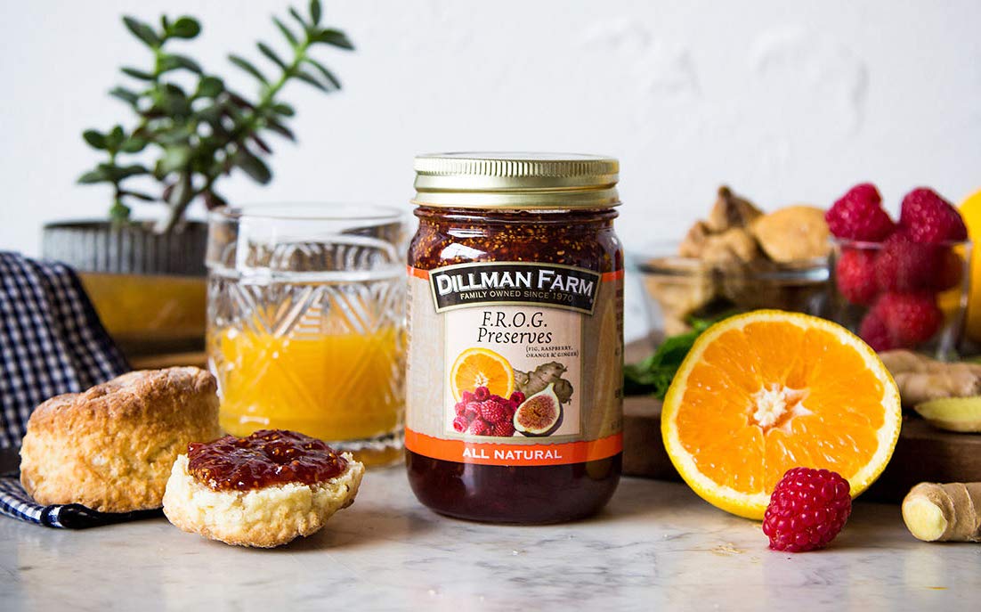 Dillman Farm All Natural F.R.O.G. Preserves - Gluten-Free, Non-GMO, Vegan, Kosher, Preservative Free, Corn Syrup Free - Made in USA, 16oz (Pack of 6)