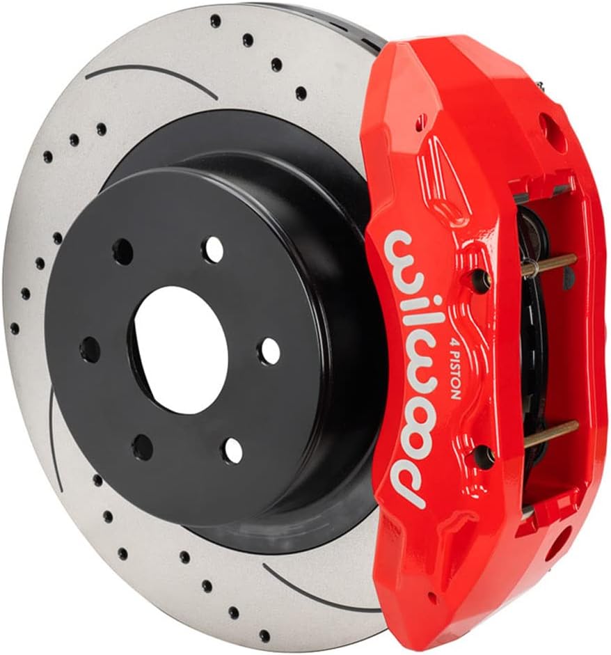 Wilwood 140-16861-DR Rear TX4R 16" Big Brake Kit with Red Calipers & Drilled Rotors, Compatible with 1999-2018 Sierra 1500 Silverado 1500 Tahoe Yukon Suburban Yukon XL Avalanche & 2002-2020 Escalade