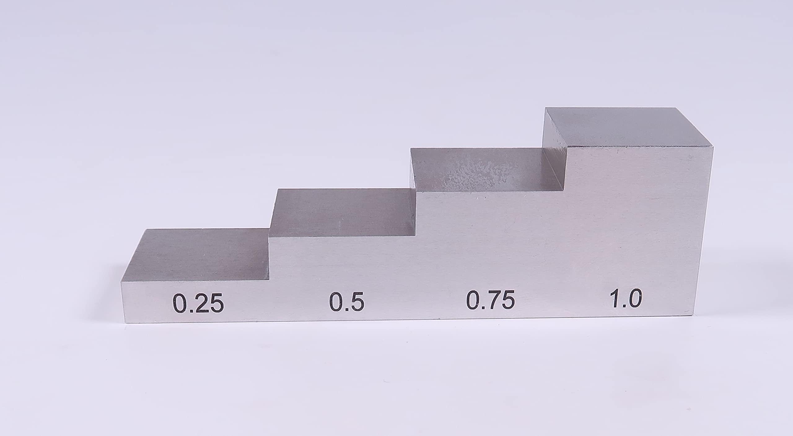 TMTeck 4 Step UT Block 0.25"-0.5"-0.75"-1" 1018 Steel Test Block,Step Wedge Calibration Block Conform to ASTM E797with ABS Carrying case