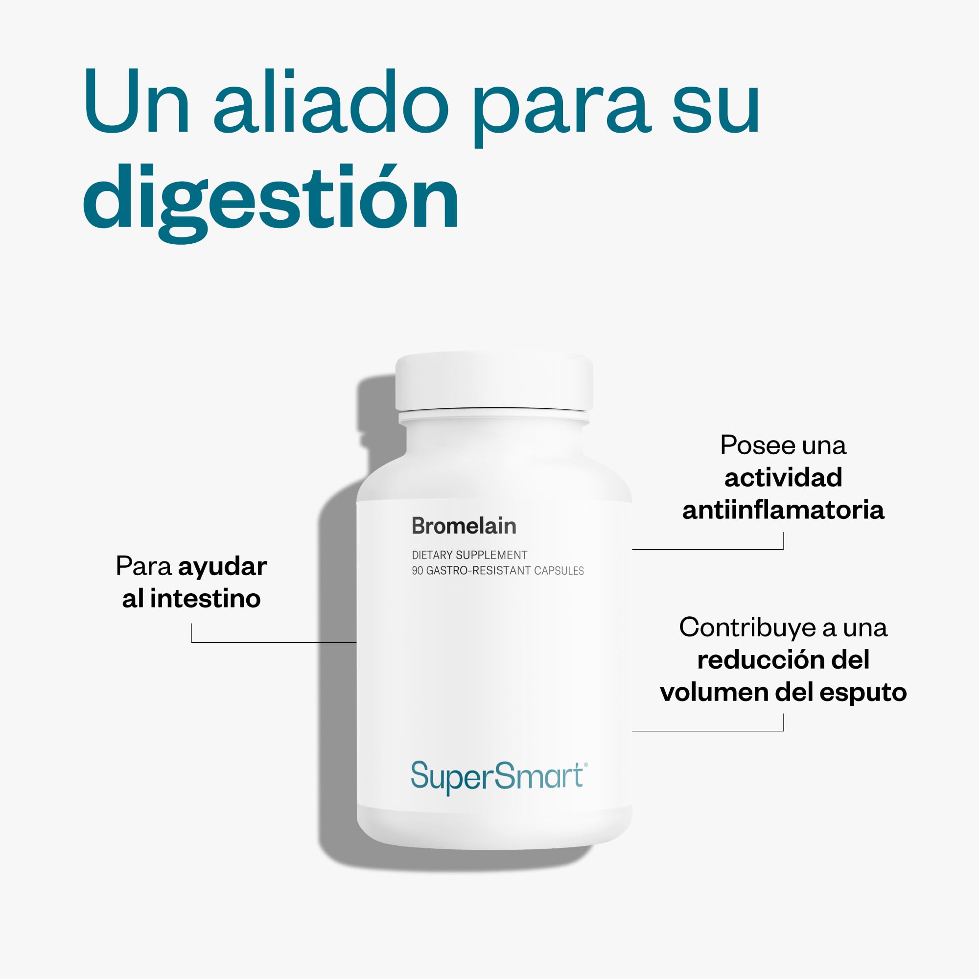 Bromelina - Refuerza el sistema inmunitario - DrCaps - Vegano - SuperSmart