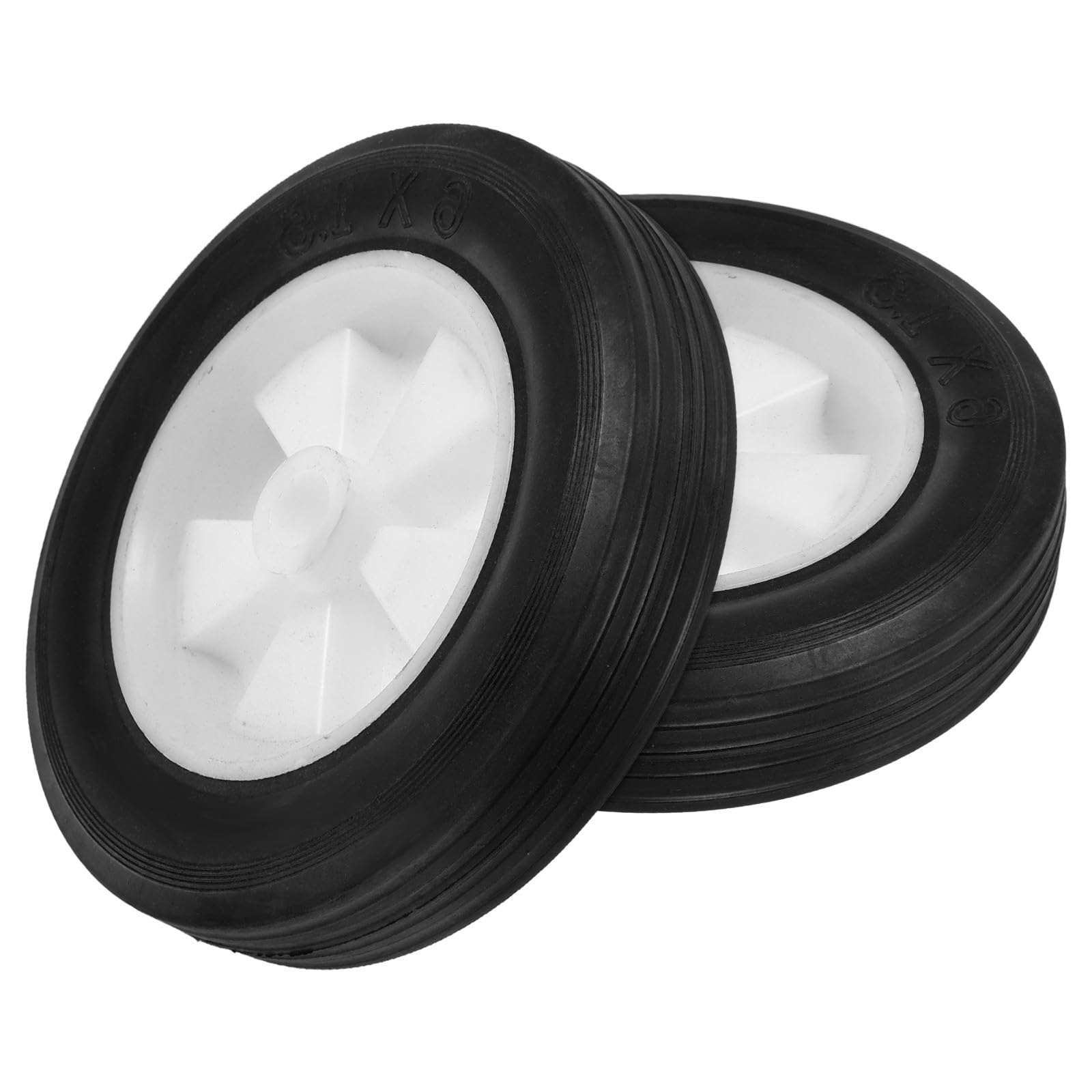 2 Ruedas para Cortacésped de Goma y Pp, Agujero 13,5mm