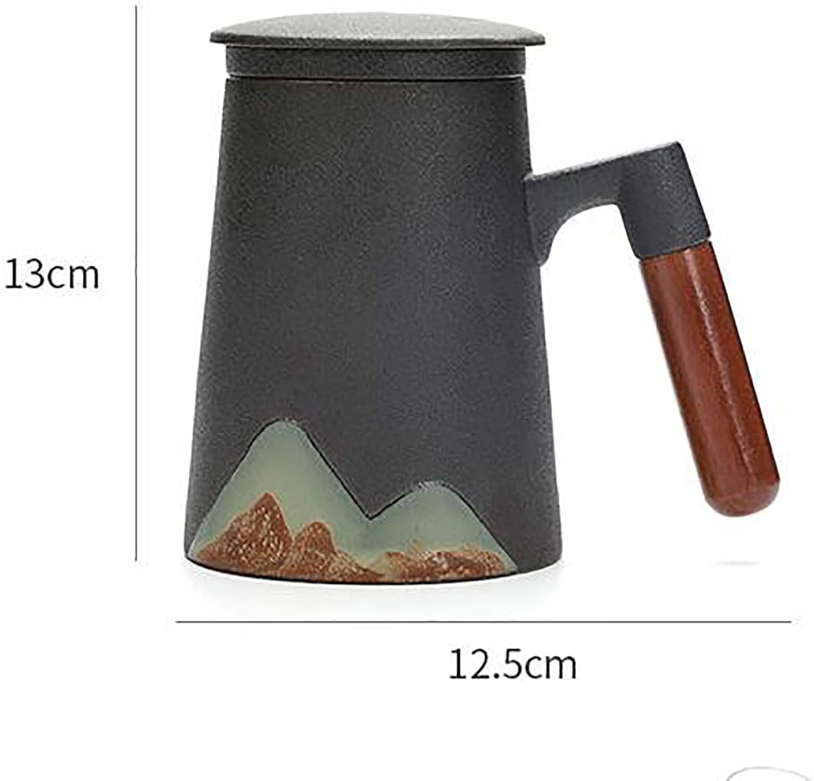Tazze da tè in Ceramica con Coperchio, Elegante Tazza da caffè e cucchiaino da caffè, Tazza da tè per Famiglie di Amici Come Regalo a Sorpresa, Tazza da tè, Tazza in Porcellana