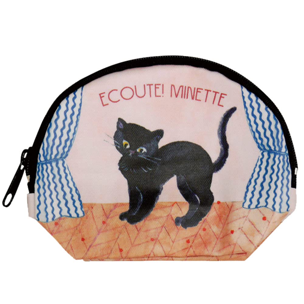新品　エクートミネット　マリーニモンティーニ　ポーチ　blue　猫　ねこ　ネコ ecote ECOUTE！ エクート マリーニ・モンティーニ EM.フラット