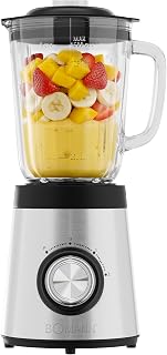 Bomann® Standmixer 700W | Mixer | massives Glas | 4-fach Edelstahl-Messer | 1,5L Smoothie Maker | Ice-Crush Funktion | 3 Stufen | Turbo-Funktion | Deckel mit Nachfüllöffnung | UM 6084 CB