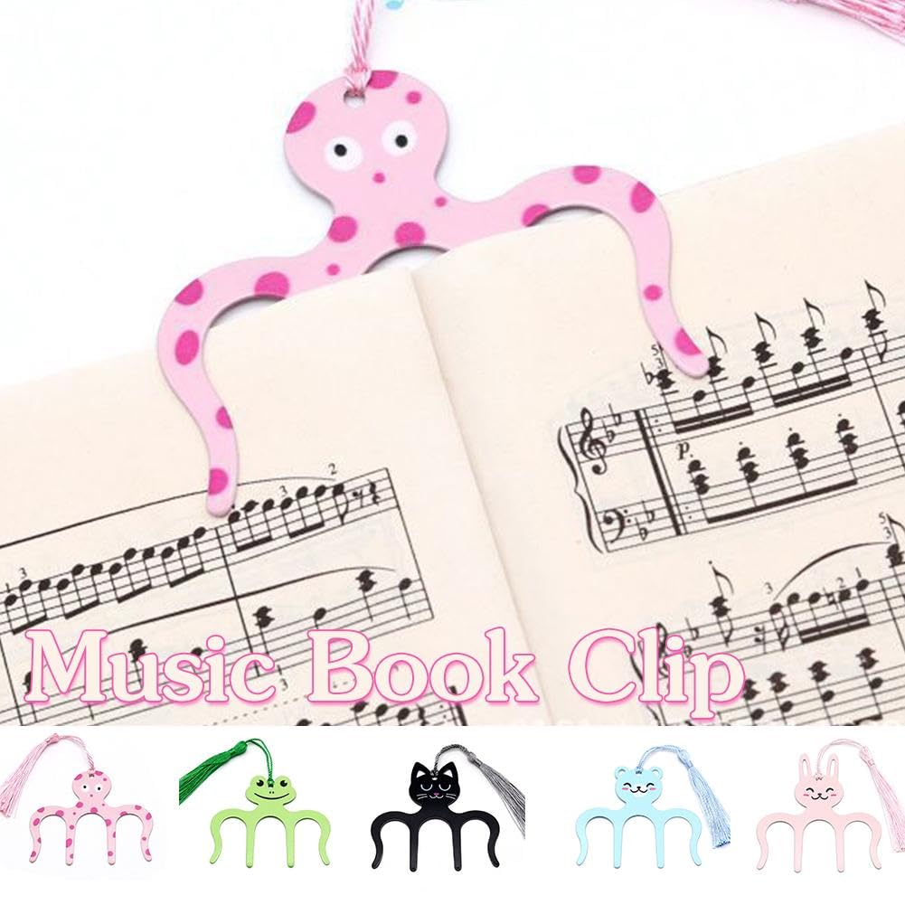 Muziekboek clip, muziekboek klem, metalen muziekboekclip, zijhouder, metaal, muziek, partituur clip, muziekboek, clip voor bladmuziek, boeken, muziekboek, pianoboeken, bladclips, roze