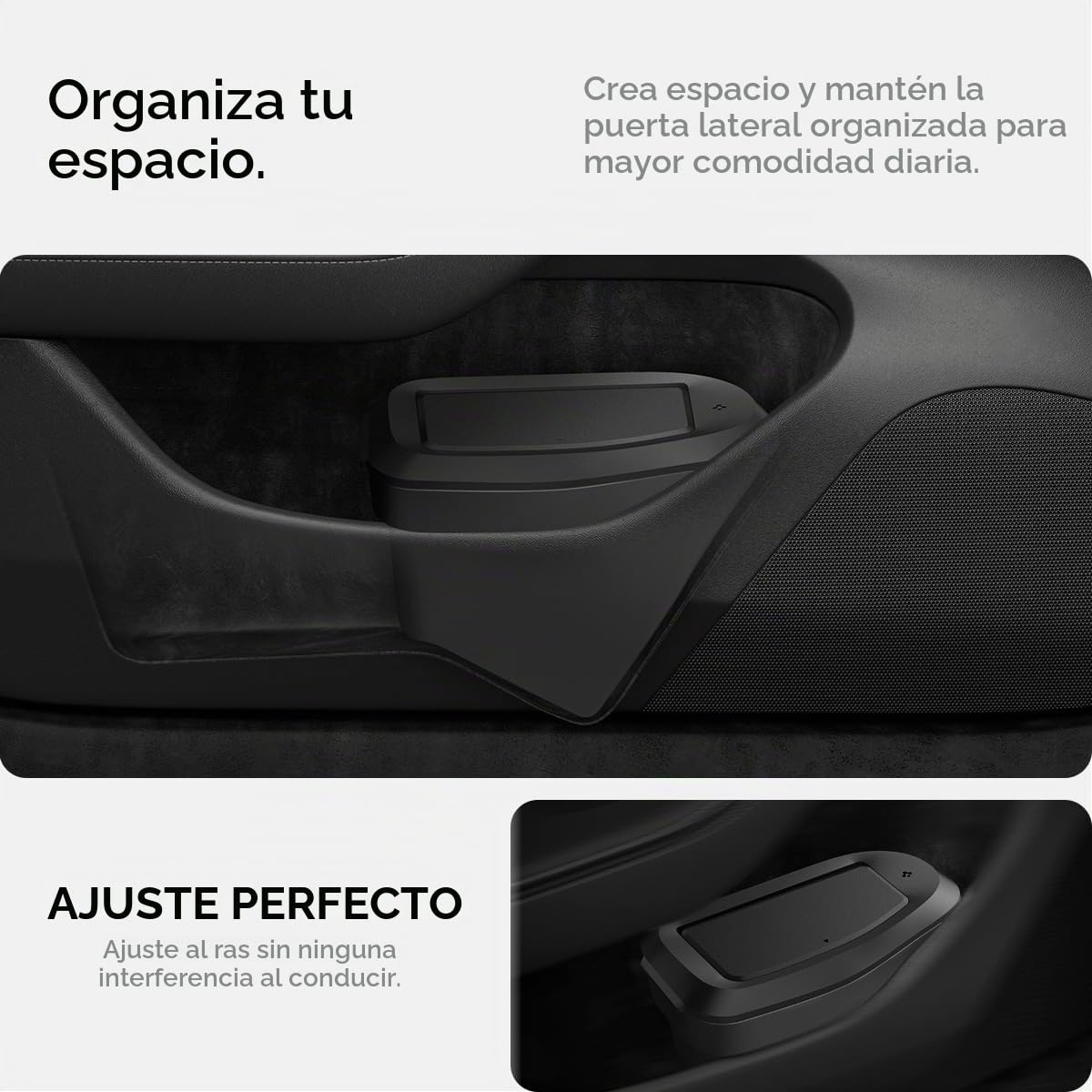 Spigen Papelera Interior para Tesla Model 3 2026 Highland para Puerta del Coche, Incluye 50 Bolsas, Diseño Compacto, Eliminación Fácil de Residuos (Solo Lado del Conductor)