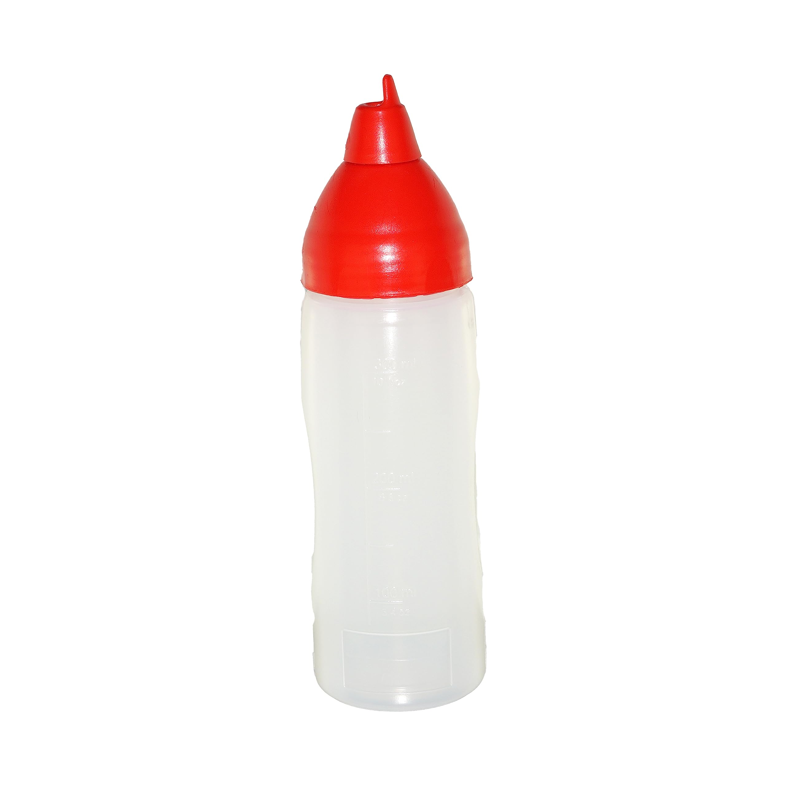 12 botellas rojas de 350 ml, sin goteo, para ketchup, mostaza, mayonesa