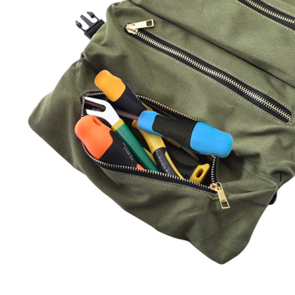 Multi Pocket Tool Storage Organiser Portable Tool Bag Thick Canvas Bag Durable Wear-Resistant Tool Bag for Construction Home