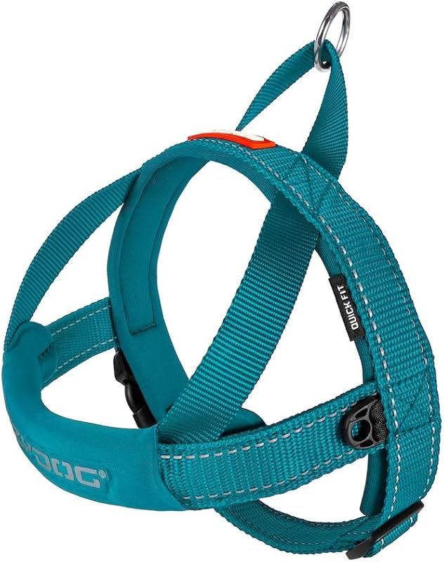 Peitoral para Cães EzyDog Quick Fit com Neoprene Macio X-Large Teal