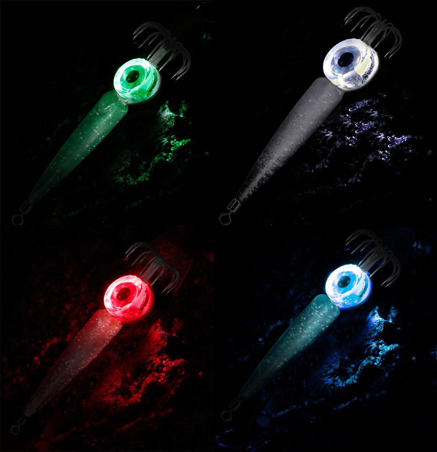 Amazon.com : Edearkar LED Lure Light with Squid Jig Hook