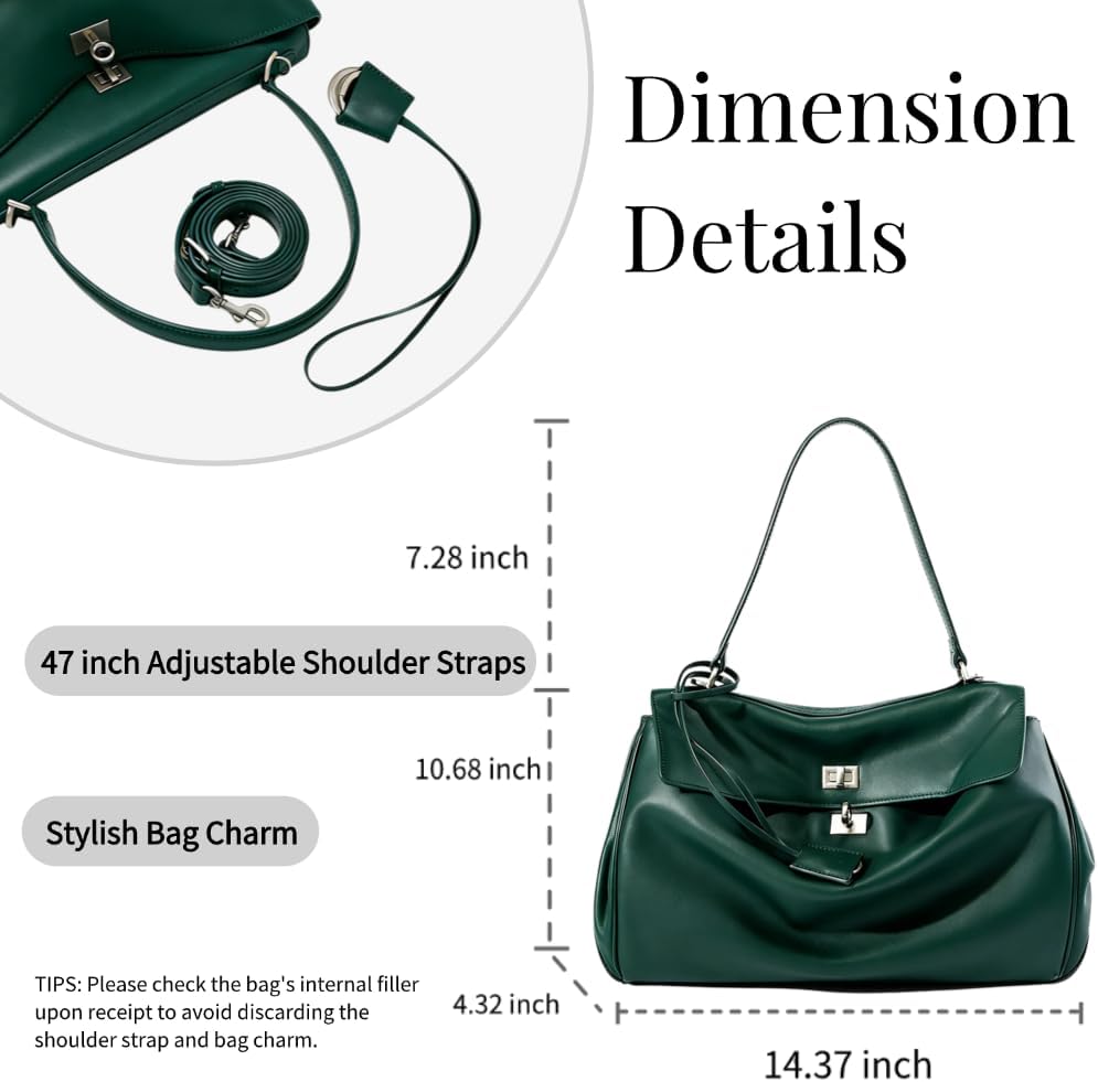 Genuine Leather Tote for Women, Soft Leather Shoulder Bag Large Top Handle Satchel Purse for Ladies Travel Work
