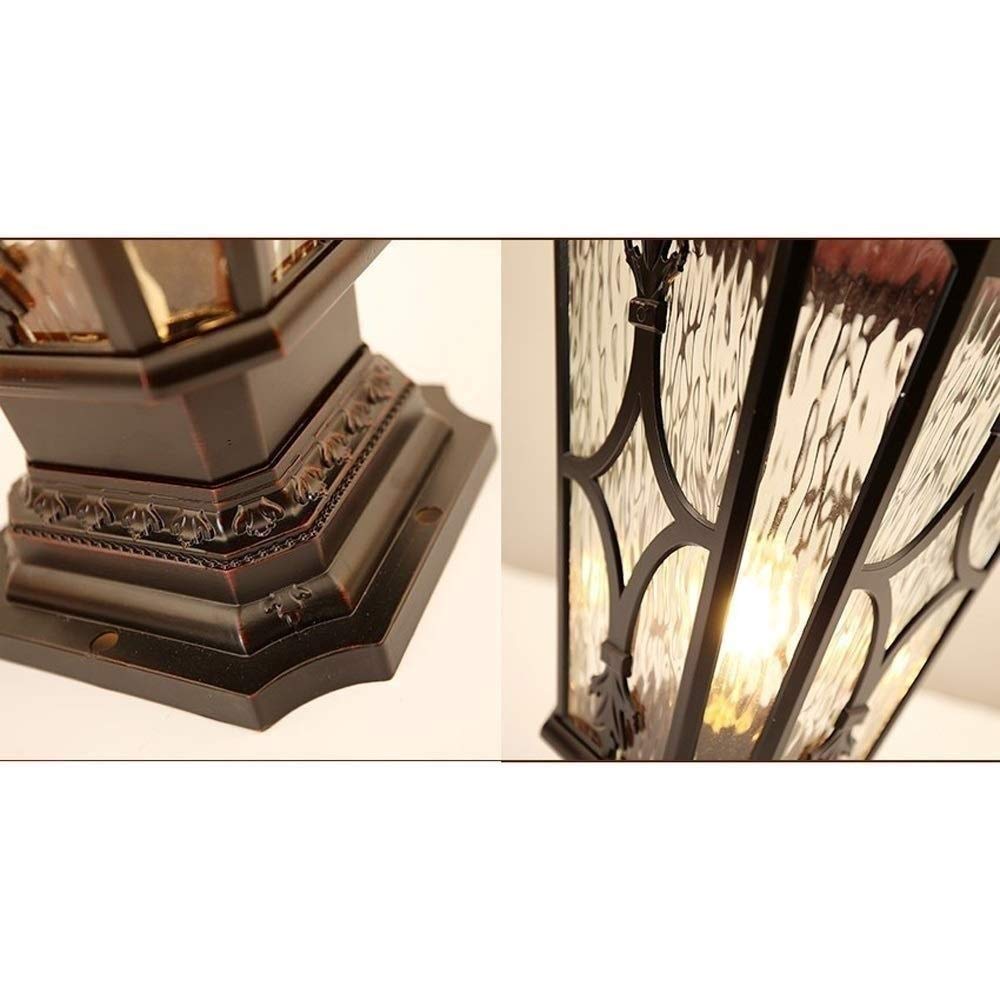 Amerykańskie latarnie zewnętrzne IP55 Wodoodporne Patio Zewnętrzne aluminiowe słupki Lampa kolumnowa Victoria Taras Drzwi Ściana Szklana kolumna Światła na filarze Krajobraz Ogród Oświetlenie E27