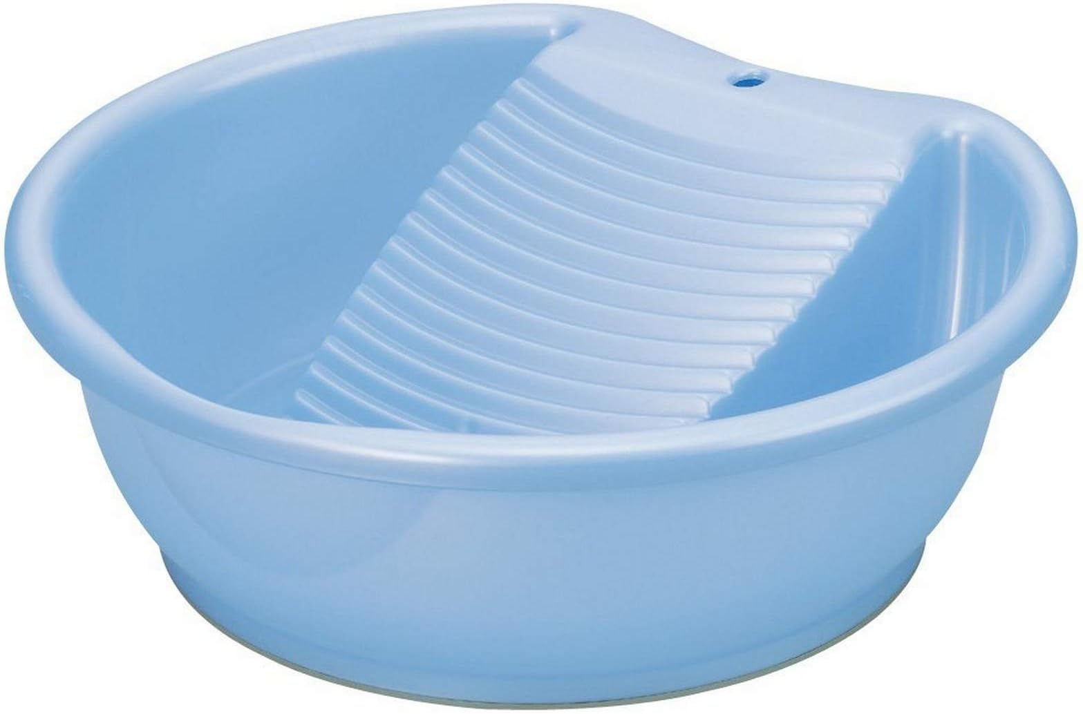 Japanese Laundry Wash Basin Tub with Washboard Made in Japan, Blue