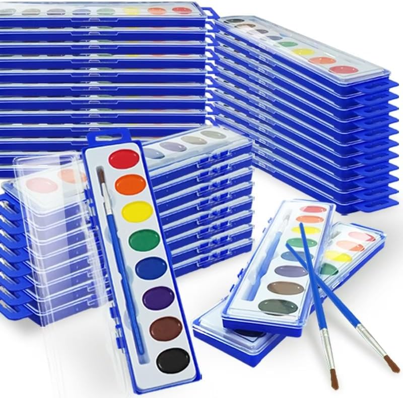 40 Pack Watercolor Paint Set Bulk (Blue)