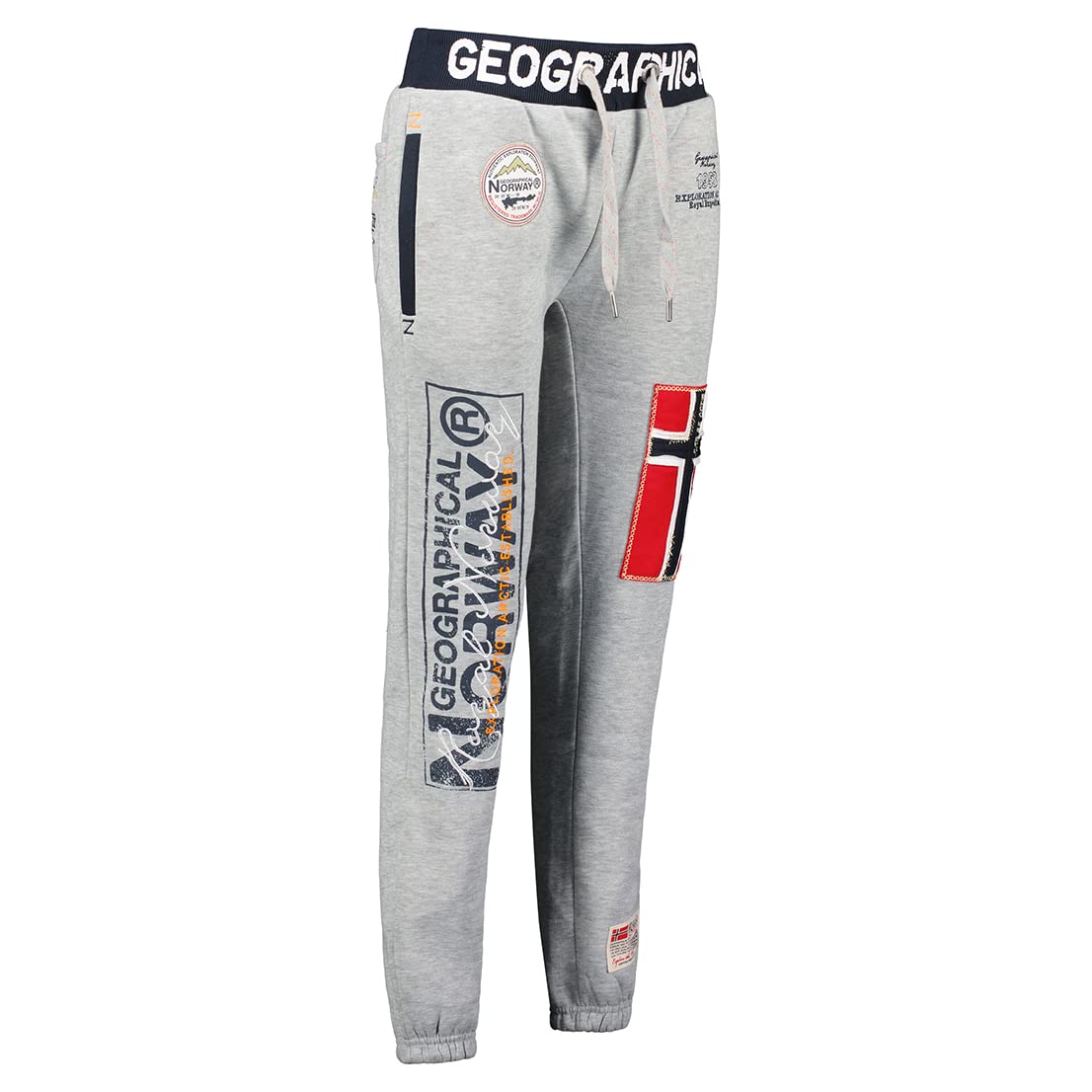 GEO NORWAY MYER Lady - Pantalones Jogging Mujer - Pantalones Deportivos Deporte Fitness Cómoda Cintura Elástica Cordon Correr Casual - Bolsillos Yoga Mujer Algodón Poliéster