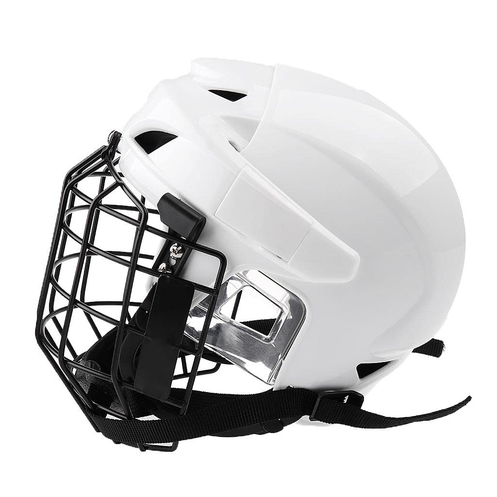 harayaa Casco de Hockey sobre Hielo Ajustable Unisex con Combo - Resistencia Al Impacto