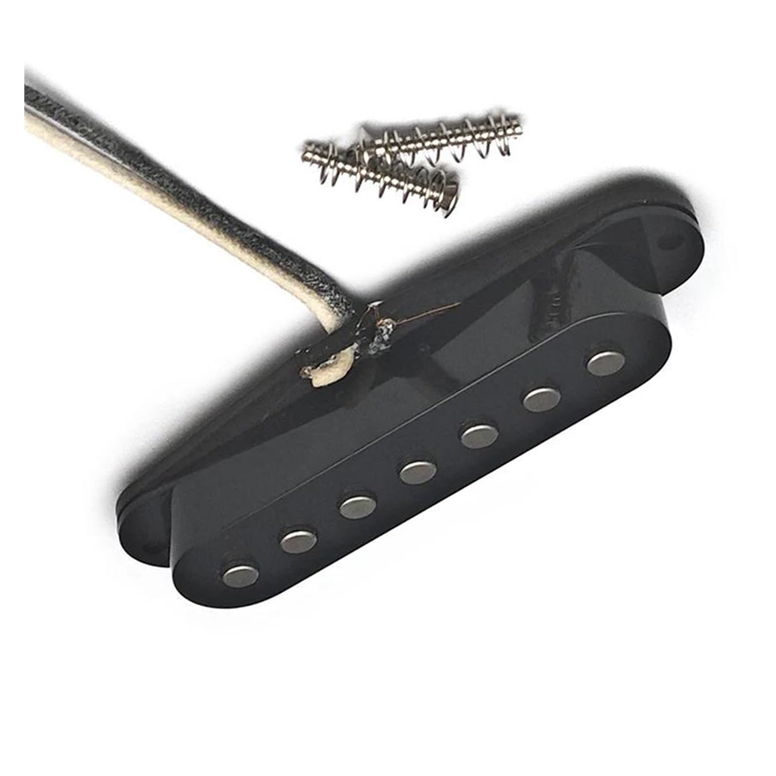 7 Saitiger Alnico 5 Professioneller Einsteiger E Gitarren Tonabnehmer 61.2 Mm Action Schwarz/Weiß(Black 1set)