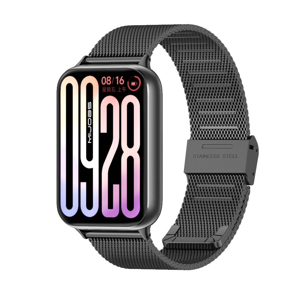 MIJOBS Redmi Watch 5/Mi Smart Band 9 Pro Replacement Strap Metal Bands, Mi Band 8 Pro Adjustable Length Flexible Unisex wristband Compatible with Redmi Watch 4