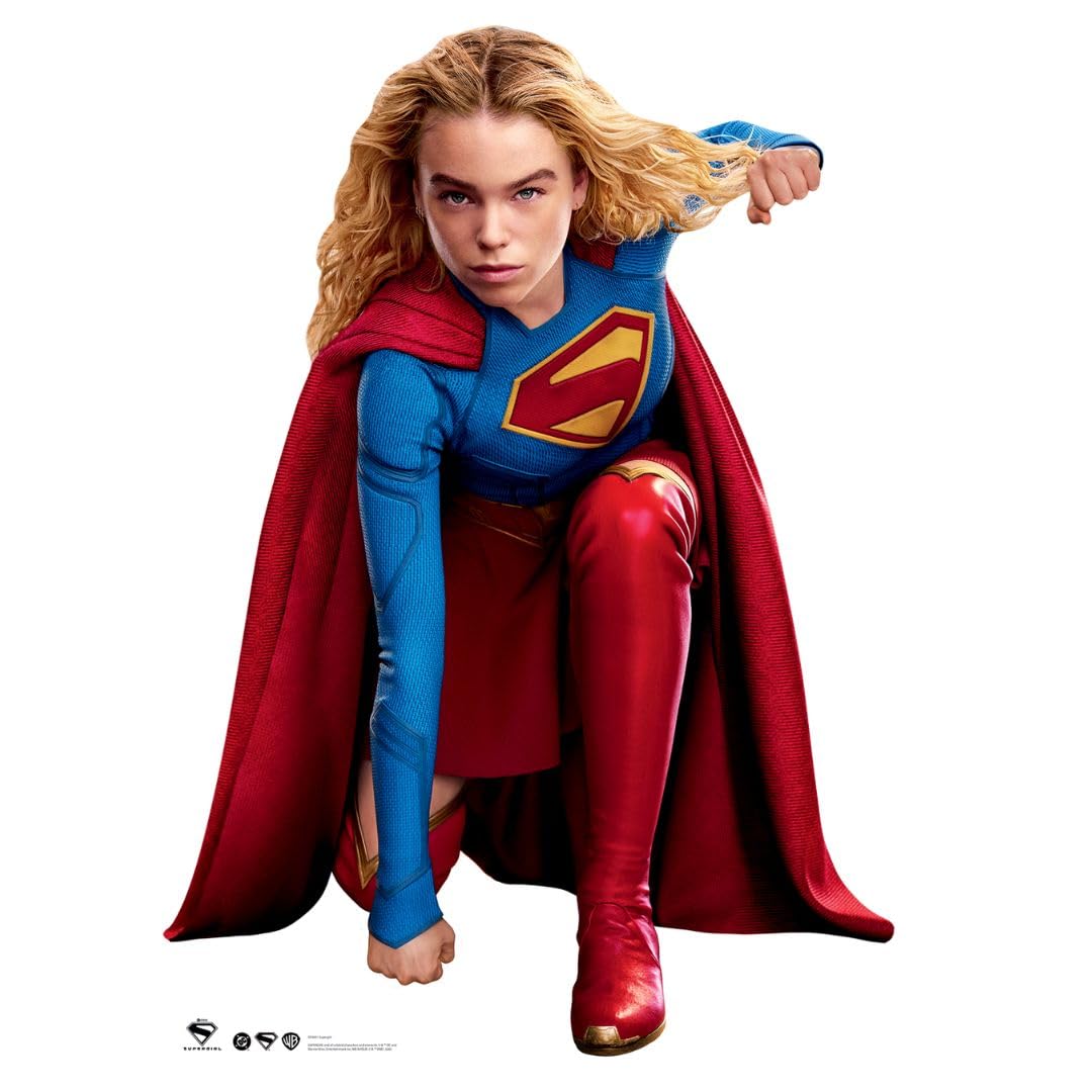Star Cutouts SC4941 Supergirl Kara Zor-El Milly Alcock Find Your Place Cardboard Cutout 134cm – DC Movie Display, Party Decoration & Collector Gift