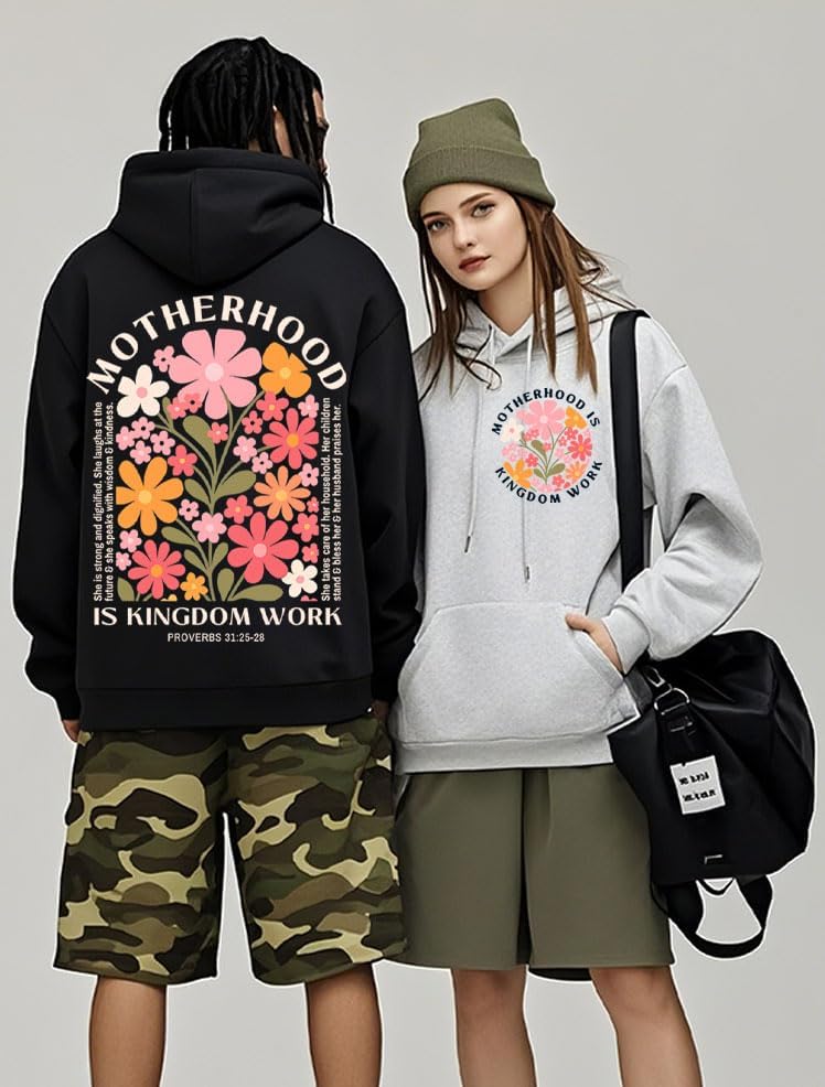 Motherhood Is Kingdom Work Sweatshirt, Motherhood Is Kingdom Work, Christian Mom Shirts For Women Man - Image 2