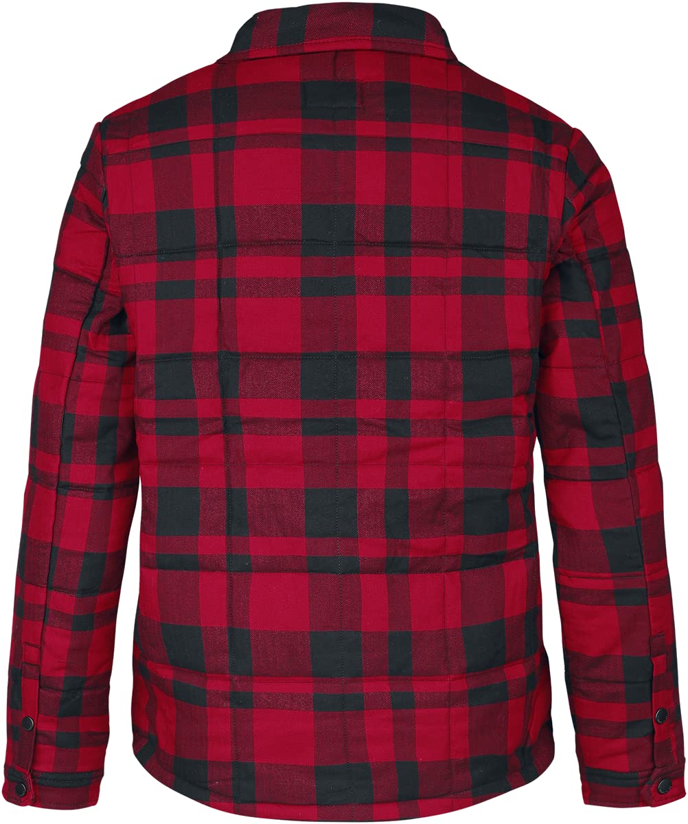 Vintage Industries Square Padded Shirt m?ska koszula flanelowa czerwona Basics, Streetwear, czerwony, XXL