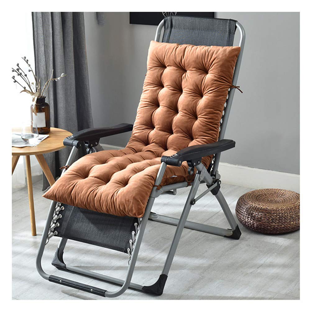 HotYou Sun Lounger Cushion Patio Garden Furniture Thick Padded Bed Recliner Relaxer Chair Topper,Coffee,160 * 50 * 10 CM