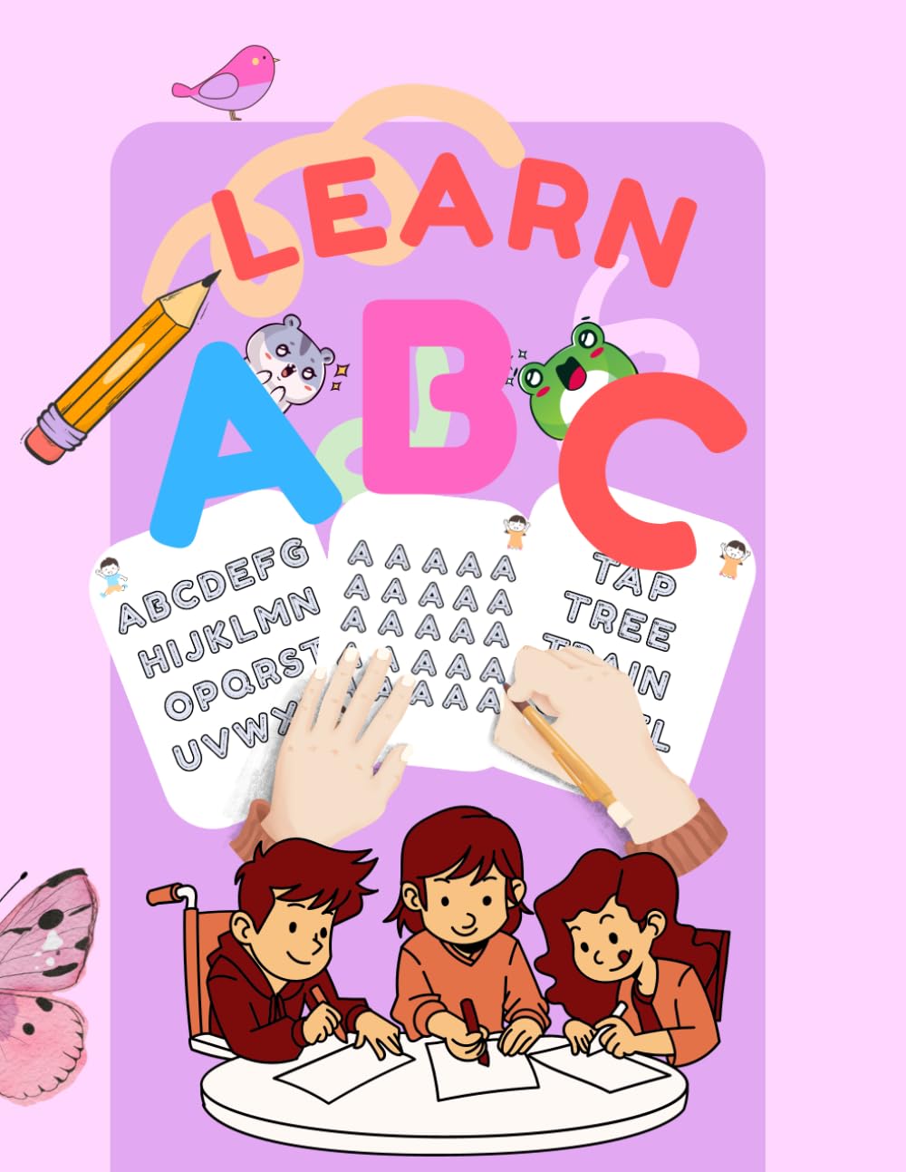 ABC Tracing Workbook: Fun and Easy Letter Practice for Kids: Trace Capital Letters A-Z with Simple Words to Build Early Literacy