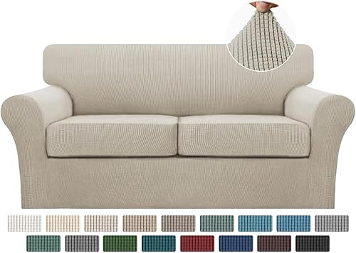 Fundas de sofá de 3 piezas para sofá de 2 cojines, funda de sofá suave para perros, fundas de sofá lavables con 2 fundas de cojĂn individuales, Fundas de sofá de 3 piezas para sofá de 2 cojines, funda de sofá suave para perros, fundas de sofá lavables con 2 fundas de cojĂn individuales,