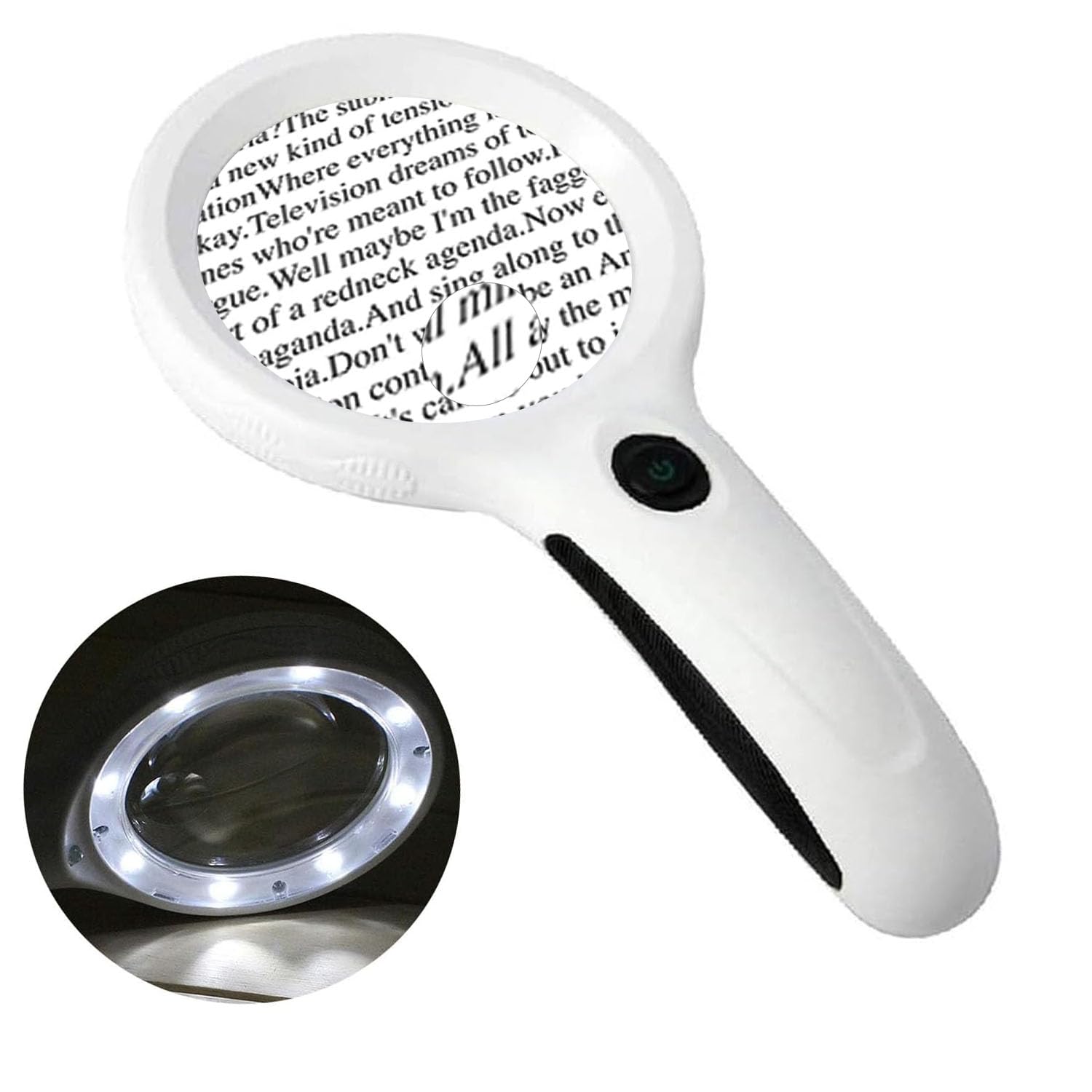 Loupe lumineuse pour inspection de pièces et petits caractères sans reflets