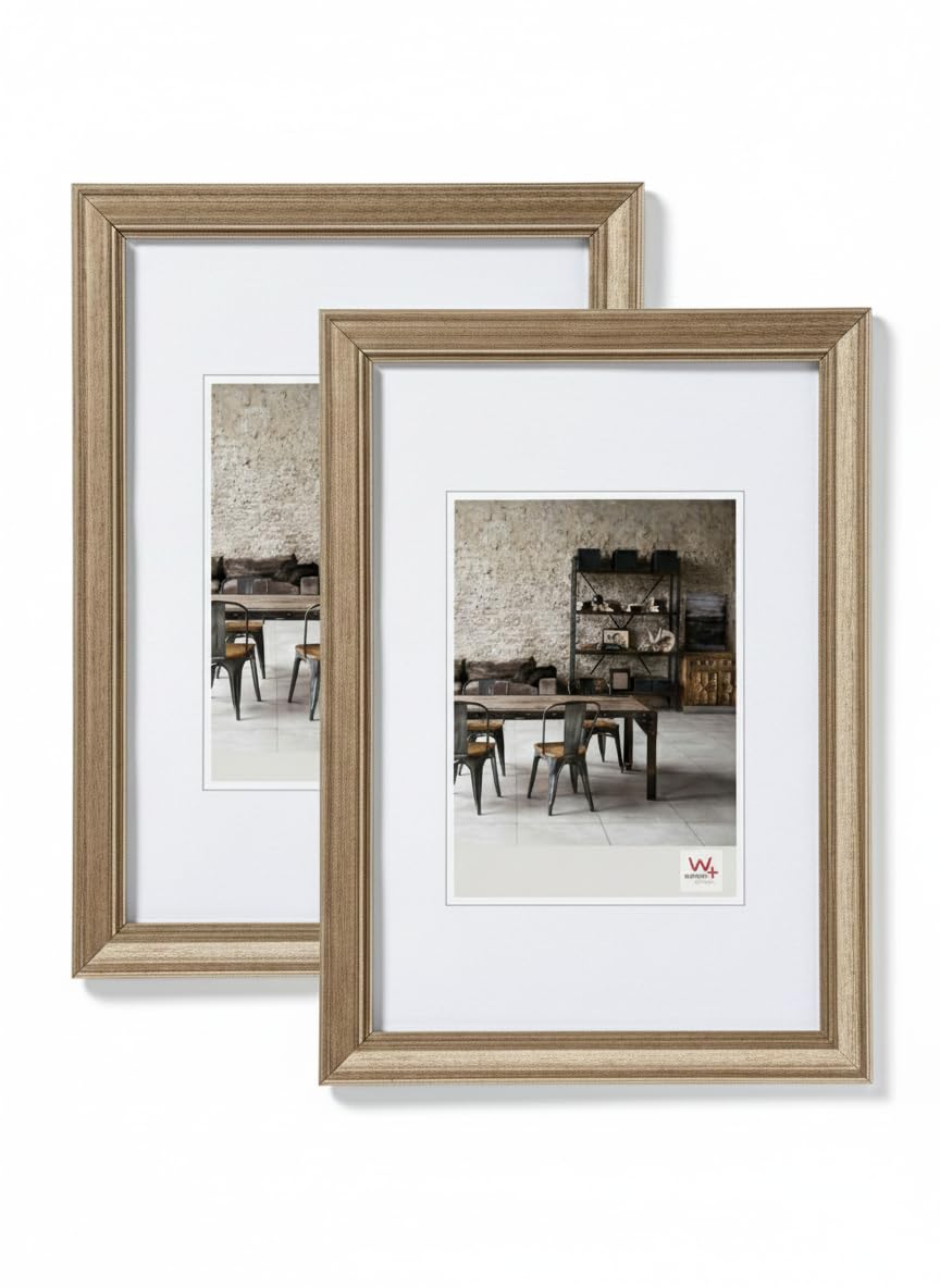 Cadre photo acier Walther Lounge 10x15 cm avec finition métallique premium pour décoration