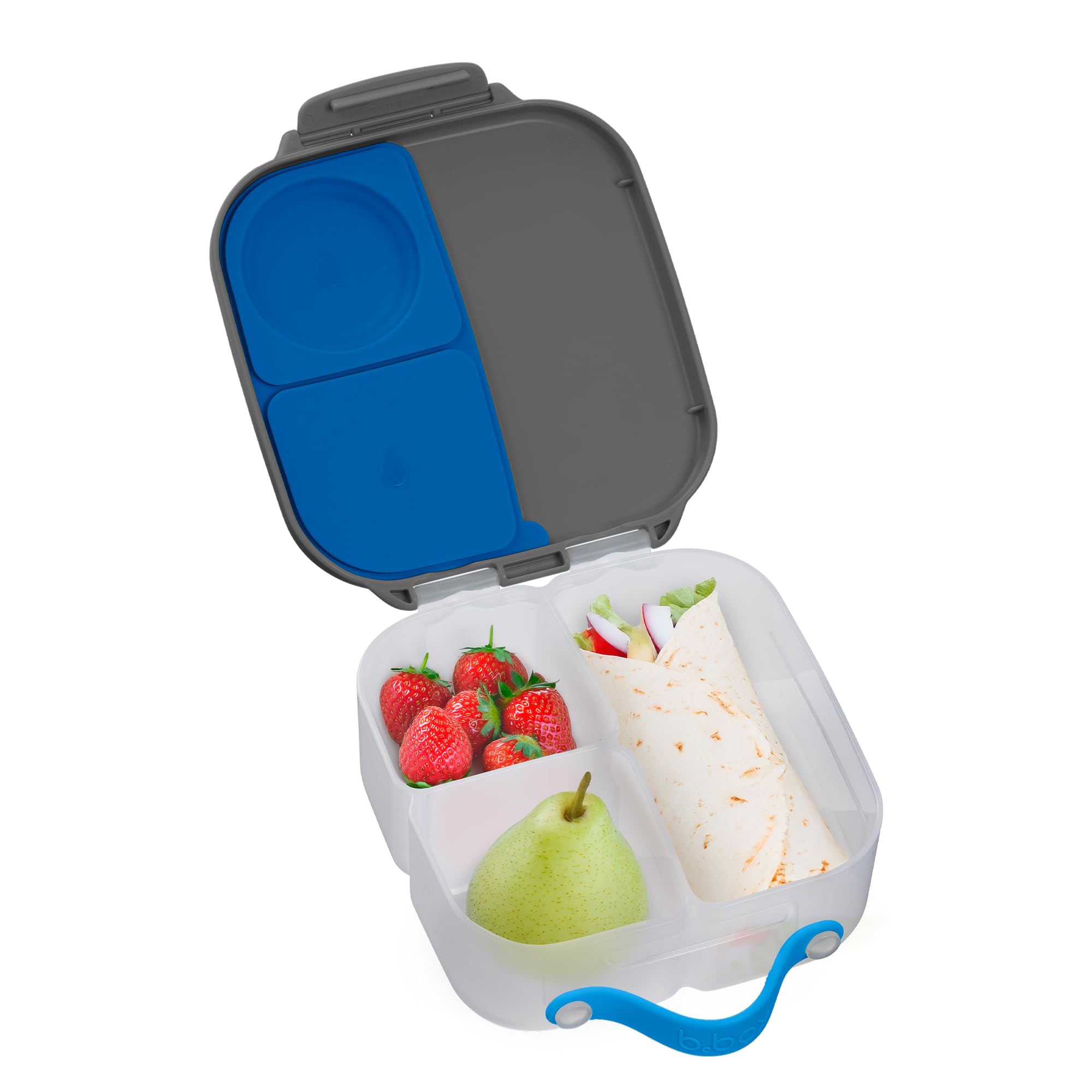 b.box Mini Lunchbox | Bento Box with 3 Compartments (2 Leakproof) | Ideal for Toddlers, Kids Lunch & Snacks | Fits Whole Piece of Fruit | BPA Free