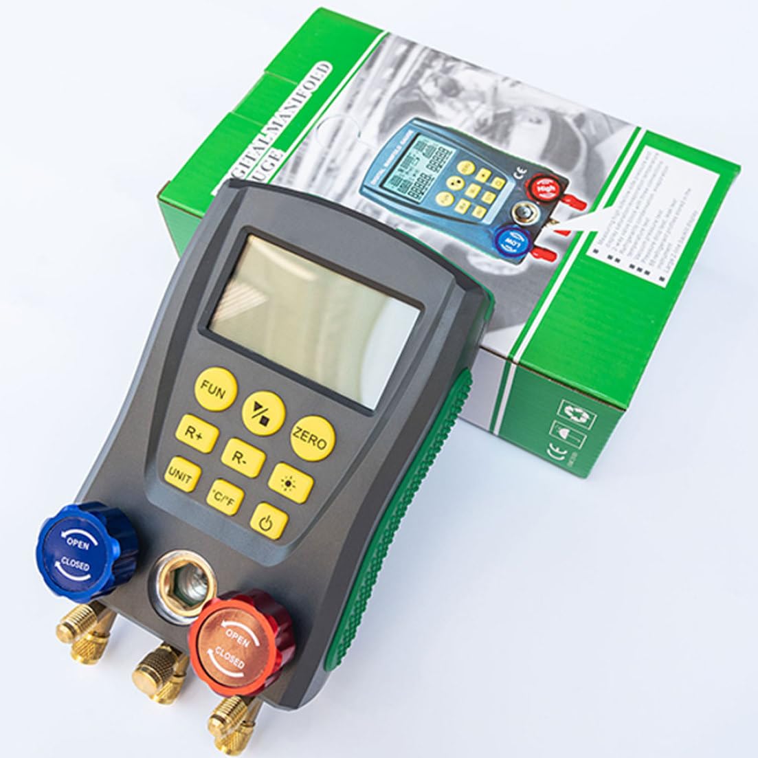 Manómetro digital de refrigeración DY517, aire acondicionado para coche, presión, temperatura, manómetro electrónico, herramientas de prueba, colector digital