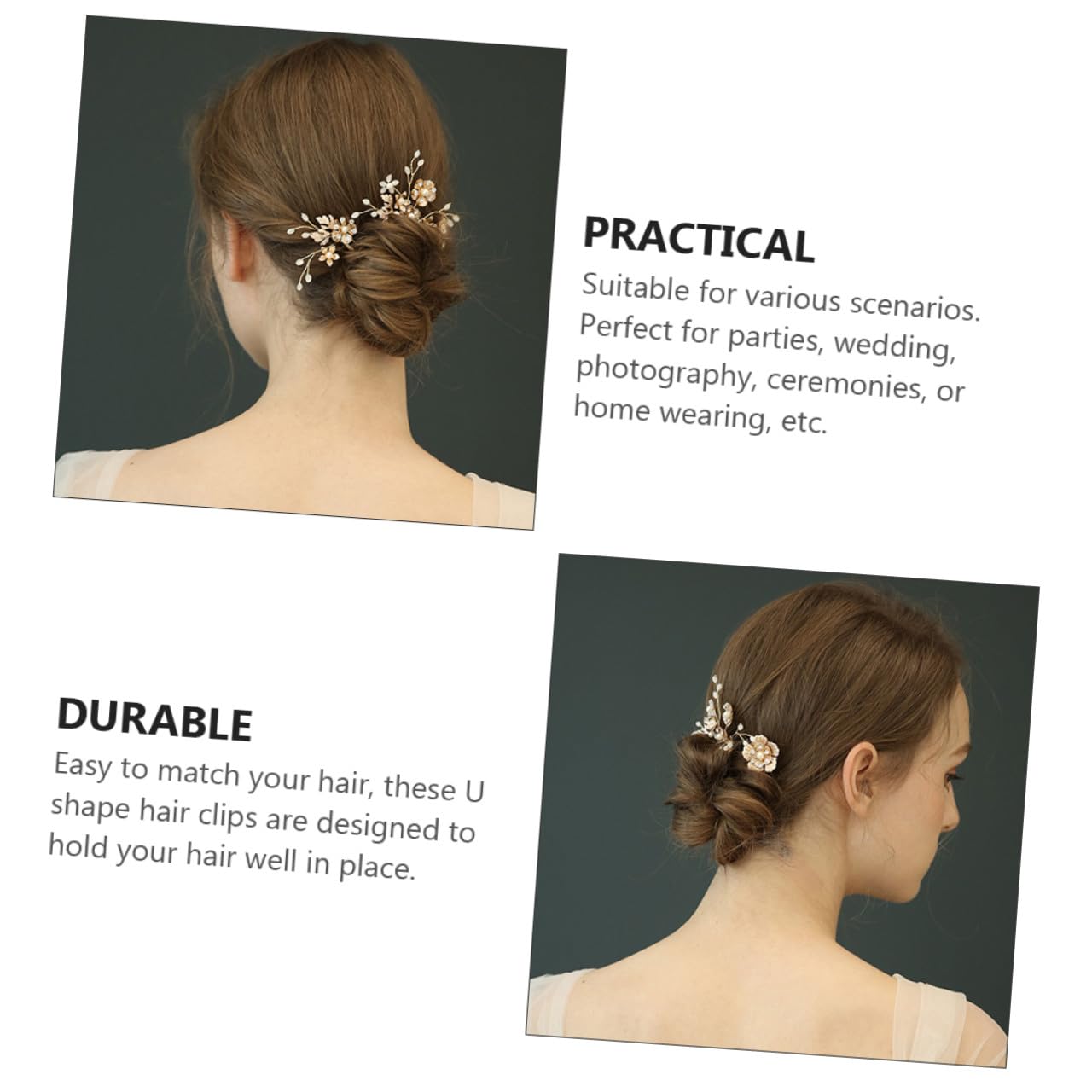 FOMIYES 9stücke Teiliges U-förmiges Haarnadel Zarten Strasssteinen Für Hochzeiten Haarspangen Für Bräute Und Brautjungfern Handgefertigte Haaraccessoires Für Festliche Anlässe