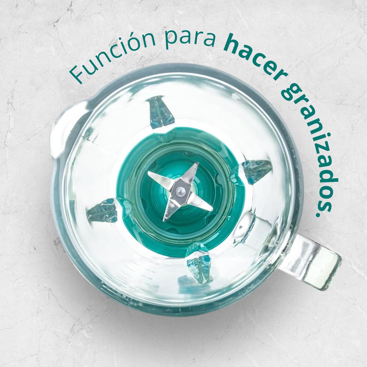KUBO - Batidora de Vaso - Jarra de Cristal - Potencia 1000W - 4 velocidades - 6 Cuchillas de Acero Inoxidable - Capacidad: 1.5l