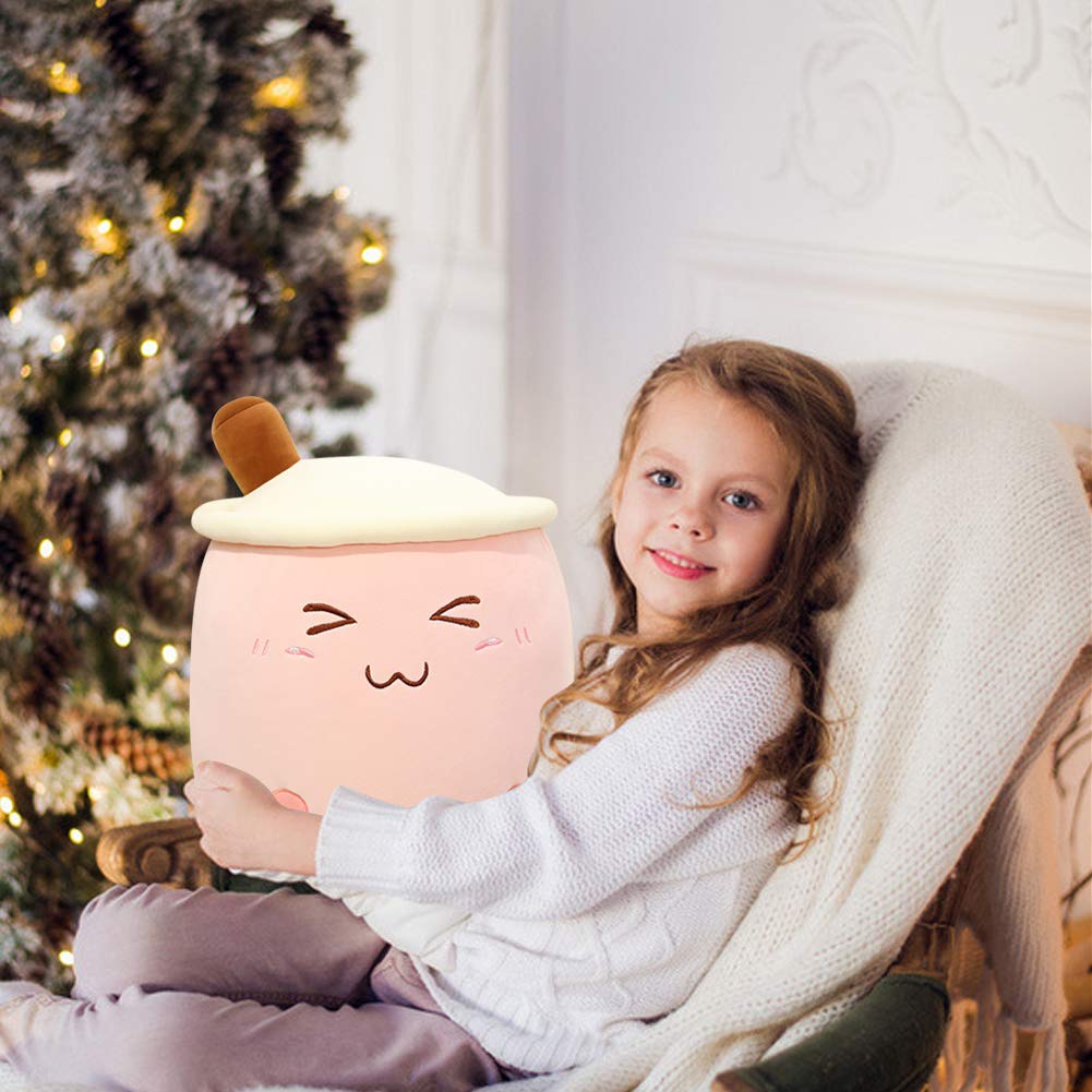 Peluche Bubble Tea 24 Cm – Oreiller Doux Et Potelé – Cadeau Anniversaire Pour Enfants
