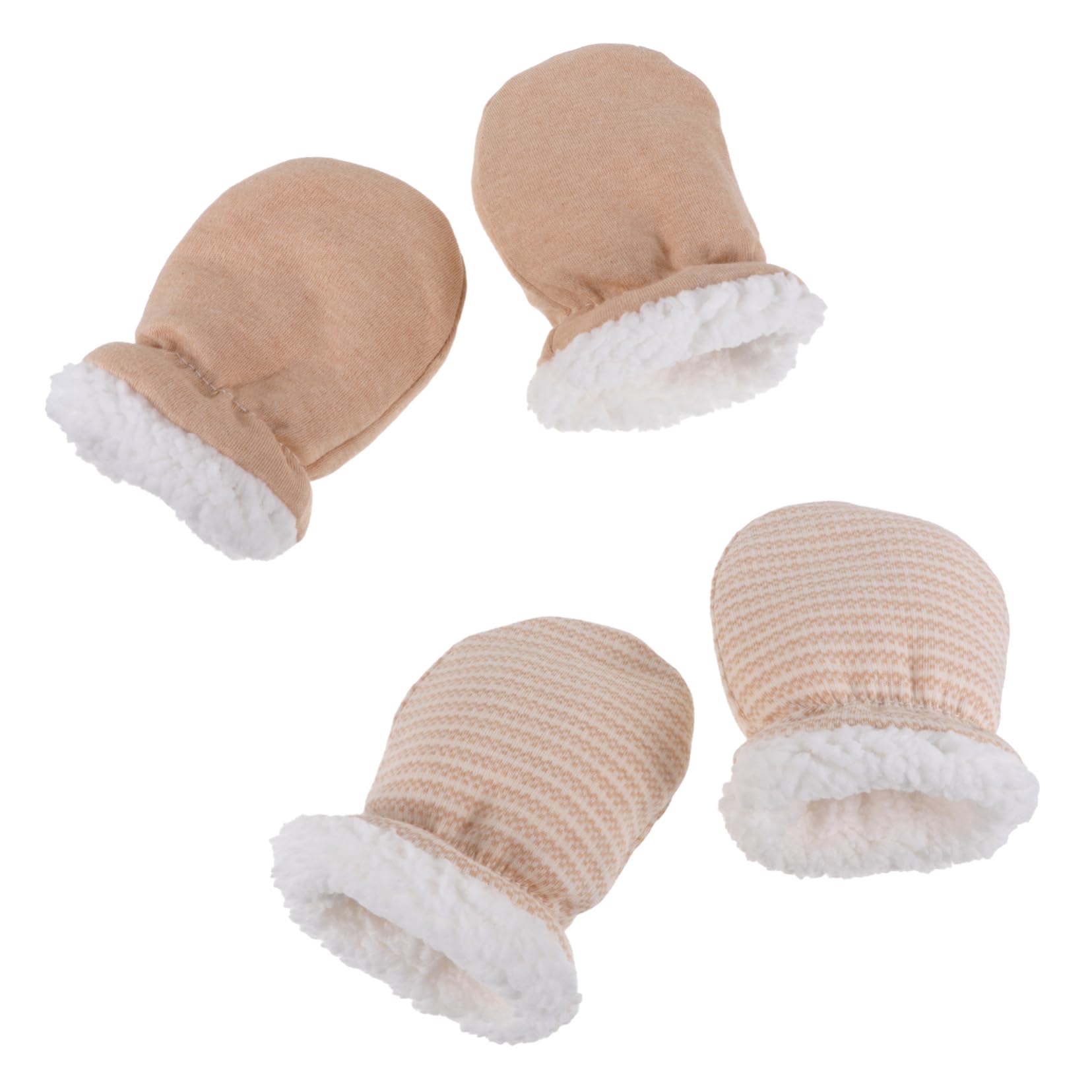 Didiseaon Baby Gloves 2 Sets Anti-scratch Newborn Gloves Long-lasting Elastic Fit for Sensitive Skin