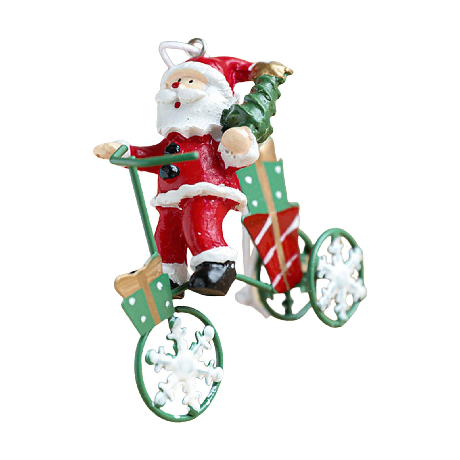 Xinsheinelry Christmas Tree Pendant Ornament Hanging Figurines Santa Reindeer Themed Ornament for Decoration Pendant