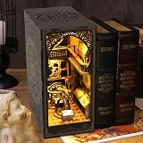 Strucwood Book Nook Booknook Miniaturowy zestaw muzeów astronomicznych, drewniane puzzle dla dorosłych, magiczne podpórki do książek, domek dla lalek (Muzeum Astronomii)