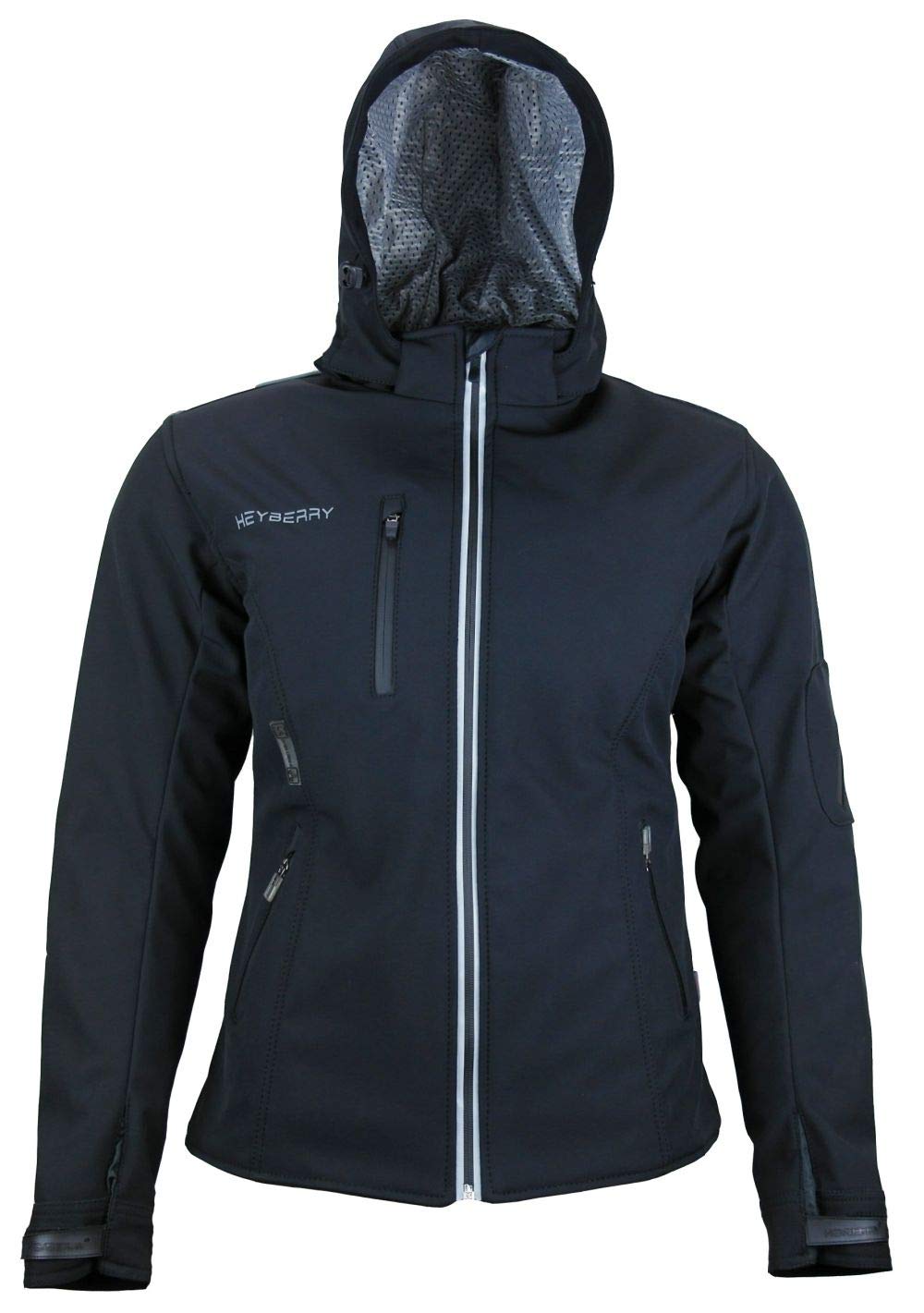 HEYBERRY Damen Soft Shell Motorradjacke Roller Protektoren S bis XXL