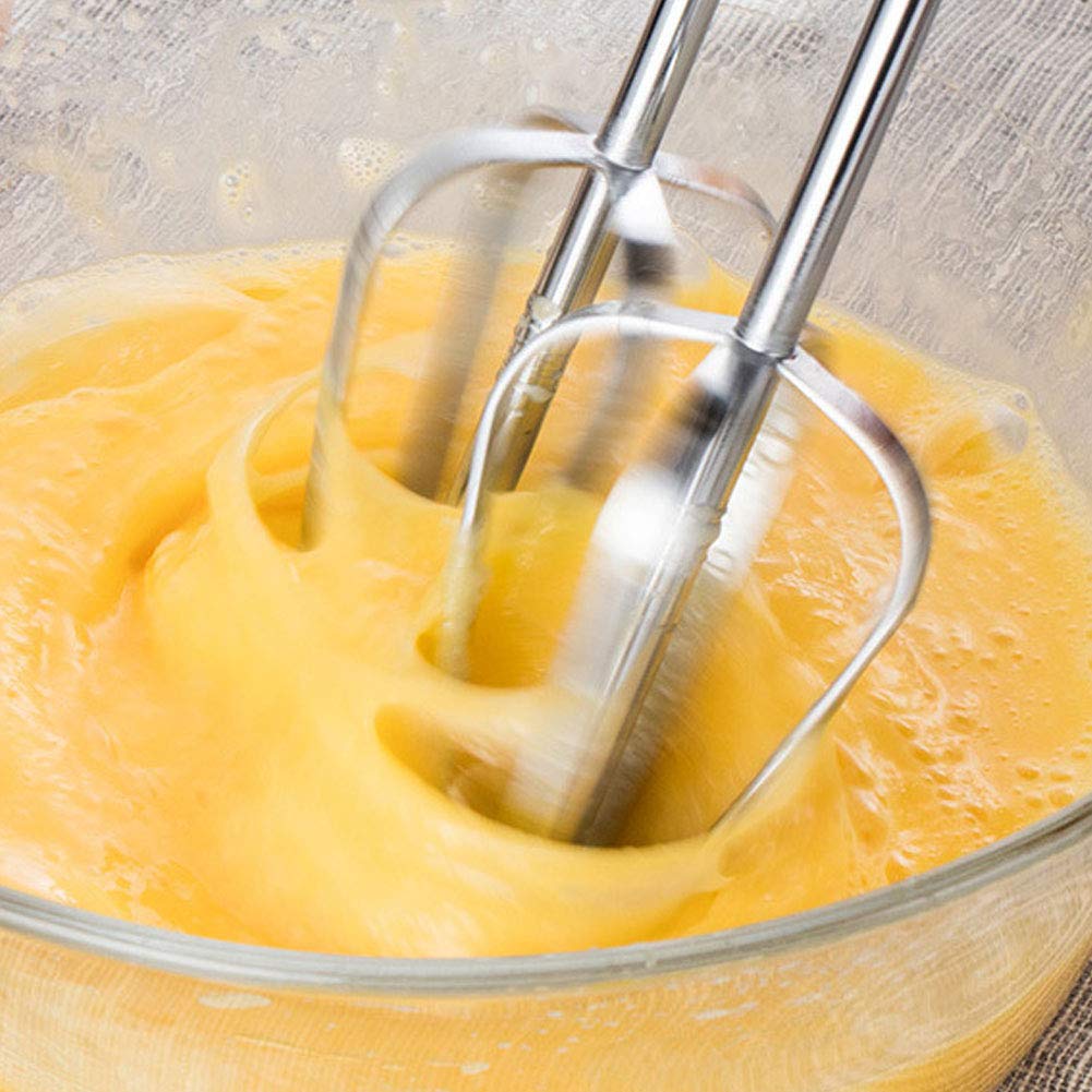 Batidora de mano eléctrica de 7 velocidades, batidor eléctrico de mano para huevos con varillas para huevos batir masa, batidor de huevos para batir claras de huevo, ingredientes de crema, etc. (EE. 5