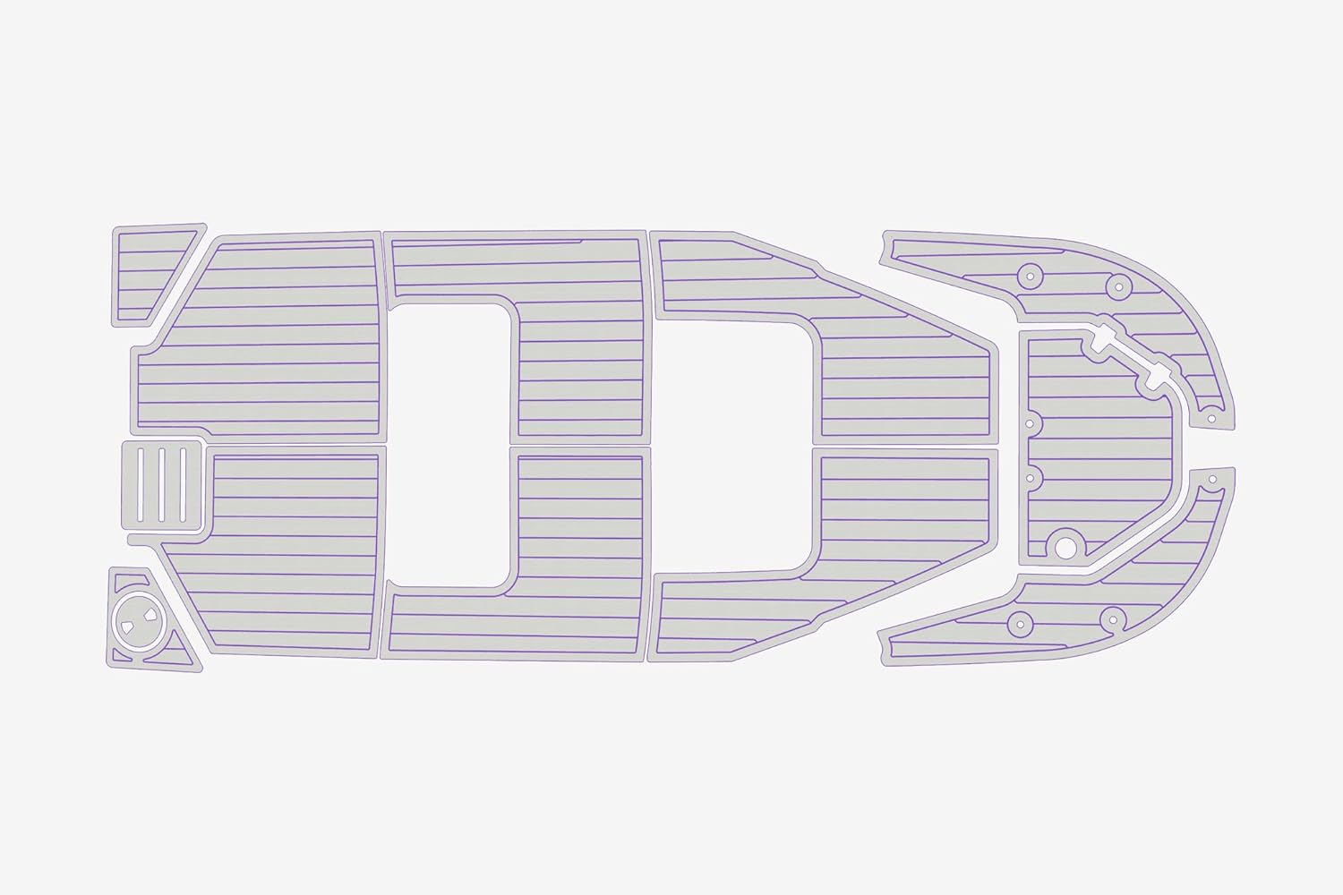 Marine Flooring mat for 2021 Boston Whaler 150 Montauk Cockpit Sundeck Swim Platform Boat- 6mm EVA Faux Teak Decking Floor Seadek Non-Slip Marine Deck Mat Kit