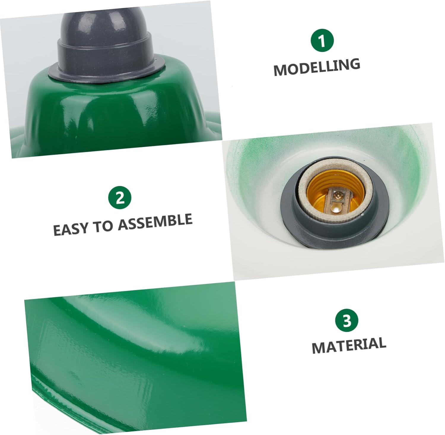 Artibetter Vintage Enamel Hanging Lampshade Iron Craft Ceiling Light Cover for Porch Dining Room and Workshop