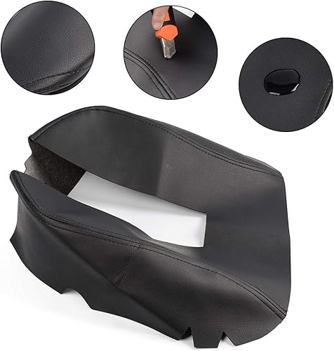 G-PLUS Tapa de consola de cuero compatible con Chevy Tahoe, Suburban 2007-2013 negro