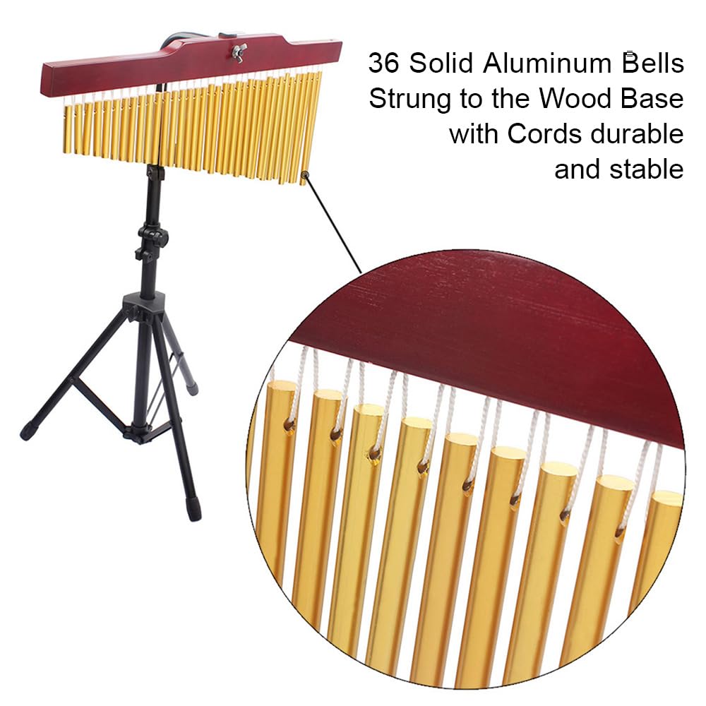 Aramox 36 Bar Windchime Staccabile Barchima e Treppiede Strumento di Percussione Musicale