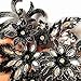 7.5x15 in 3D Colorful Flower Mesh Embroidered Rhinestone Lace Beaded Applique with Sequins DIY Lace Fabric Trim for Clothes Accessories Hardware (Black)
