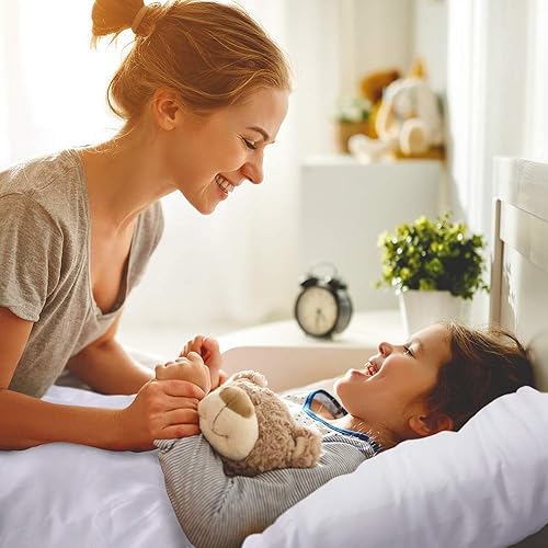 Miniatura 5 de Lujoso edredón plisado de 3 piezas con 4 pestañas en las esquinas, 100% algodón orgánico, tamaño King de 116 x 98 pulgadas, color blanco para todas